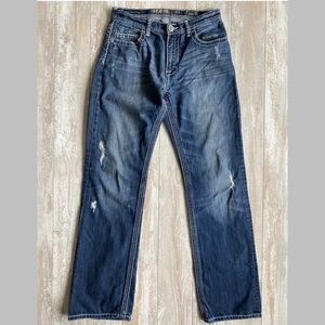 BKE Tyler Straight Leg Distressed Jeans 31 Long